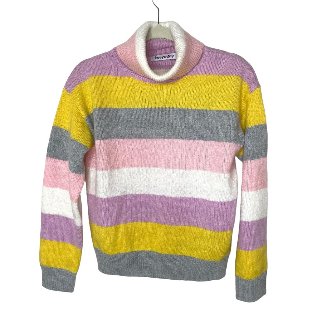 Anthropologie Lucy & Dity Mohair Wool Blend‎ Turtleneck Pullover Sweater Medium